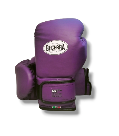 Guantes de Box piel natural color Morado