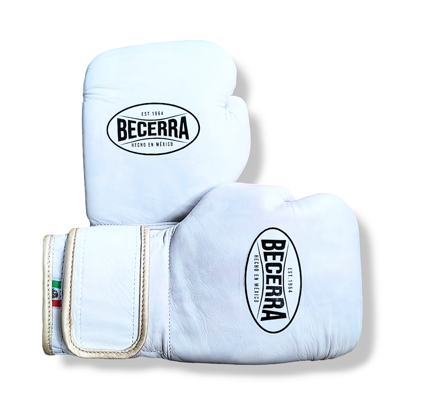 Guantes de Box Piel Natural Color Blanco/Oro